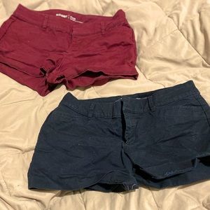 Short shorts 2Pairs 1 Burgundy 1 Black